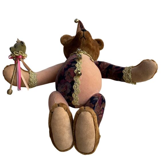 Handmade BALLARD BAINES BEAR CO JESTER Bear Plush Fully Jointed Posable 1990's - Picture 9 of 11